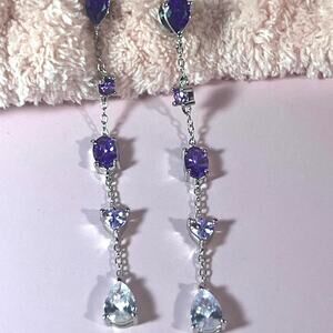 Hespera amethyst dangling earrings